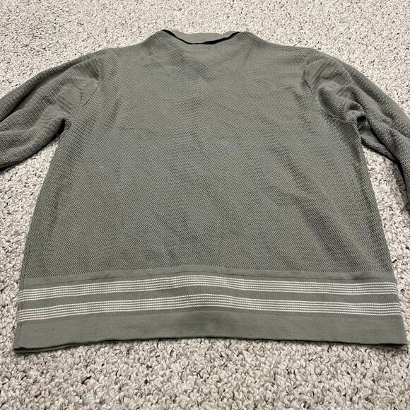 Madewell Men's Button Up Long Sleeve Sweater Polo Sz L Washed Olive Preppy - Picture 8 of 8